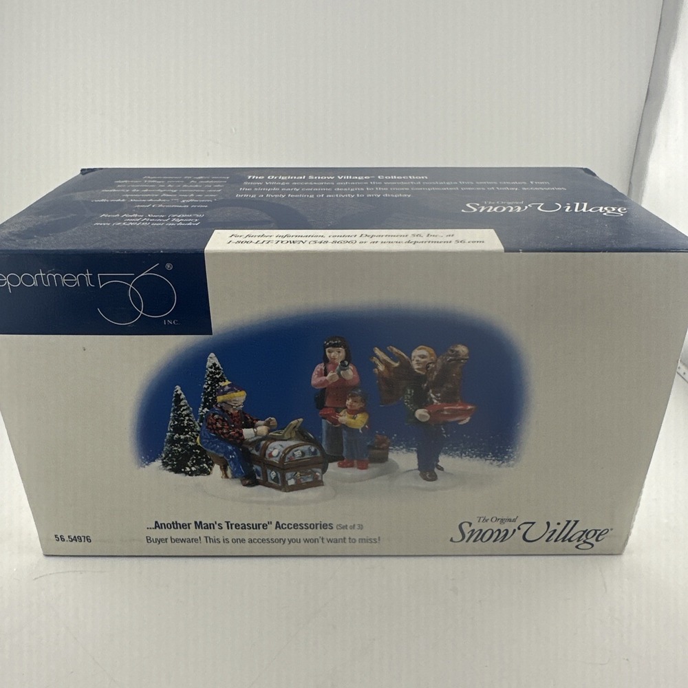 Dept 56 Another Man's Treasure Snow Village Collection Figures 54976 Box Scuffs